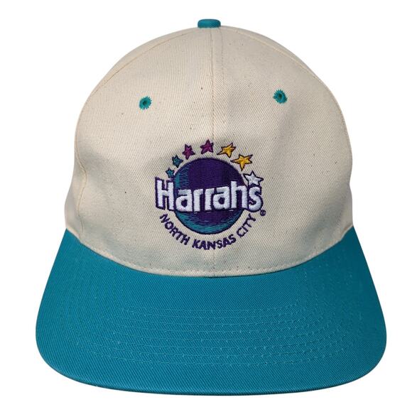 Harrahs North Kansas City Snapback Cap Multi One Size Adjustable Embroidered KC - Picture 1 of 9